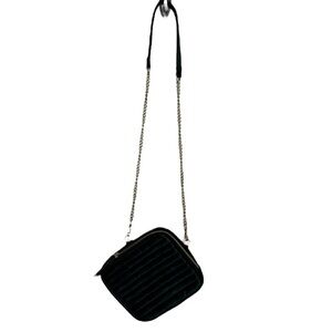 J. Jill Green Luxe Velvet Square Quilted Crossbody Chain Bag